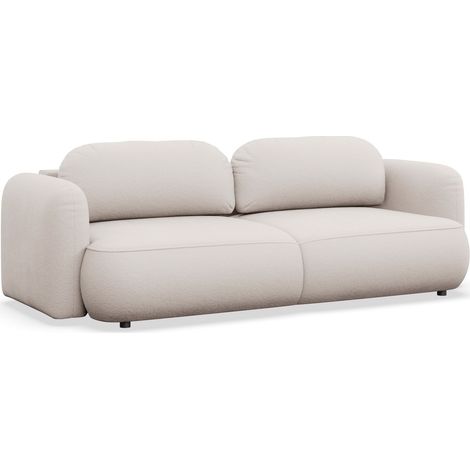 Selsey Tvoya – 3-Sitzer Schlafsofa mit Chenille-Bezug, Hellbeige (1/5)