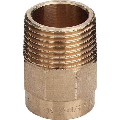 Viega Raccordo di transizione, d 28mm, R 1/2 Bronzo rosso Modello 94243G, 121228