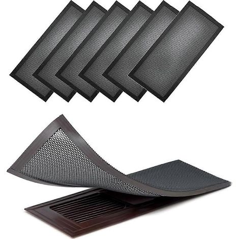 Lot de 6 grilles de ventilation au sol - Filtre magnétique 4 x 10 pouces - Grilles lavables pour grilles de ventilation au sol (1/5)