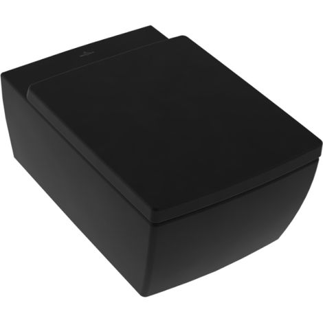 Inodoro suspendido sin reborde Memento 2.0 de VILLEROY ET BOCH con asiento Pure Black