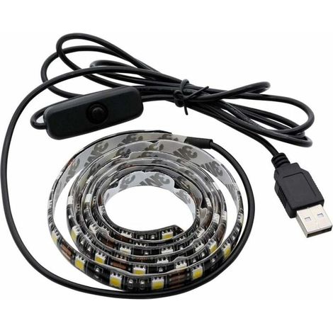 1 mètre 5050 Lampe à goutte avec bande lumineuse à LED USB 5V (Color : Warm white)-LIAIKI (1/5)