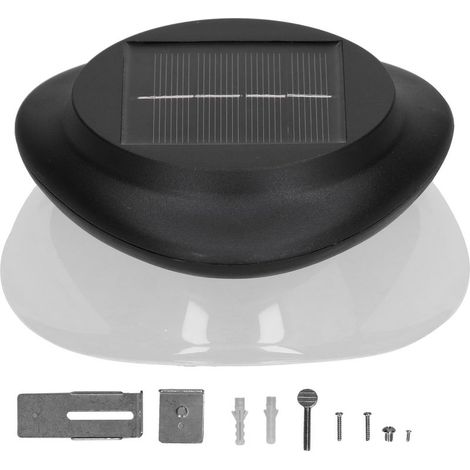 IP55 Solar-Außenleuchte mit 9 weißen LEDs 6500K – Stehlampe mit Bewegungsmelder für Garten, Zaun, Hof (Set) (1/5)