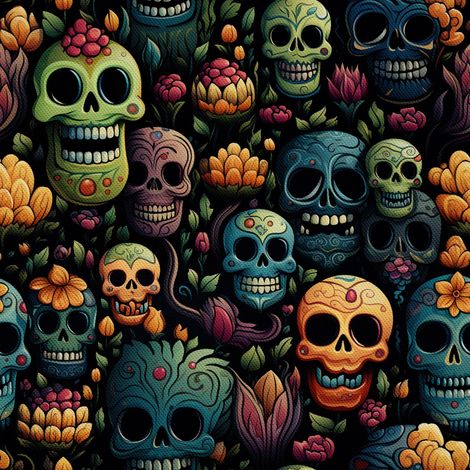 Tela decorativa para exteriores Oxford - Motivo de calavera I DX5027 (1/5)