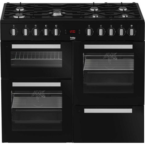 Beko – Piano de cuisson gaz 7 foyers – Double four A 63L – Nettoyage facile – PF335325DB