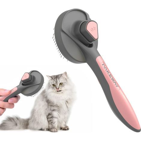 Cepillo para gatos, cepillo para perros, cepillo autolimpiante que elimina el subpelo, pelo corto a largo, adecuado para cepillos suaves para gatos, cepillo de púas, pelo corto a largo, cepillo para c (1/5)