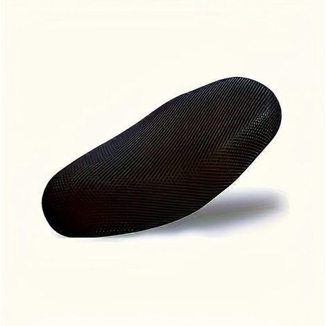 Housse de selle de moto en maille respirante avec coussin de protection solaire, coutures renforcées, compatible scooter, cruiser et vélo électrique, noire (1/5)