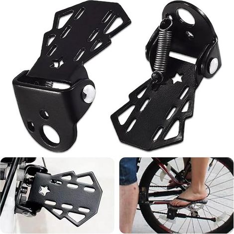 Fahrrad Fußstütze Hinterradpedale Klappbare Fußstütze Mit Schrauben Fahrradzubehör Hinterradpedale Universell Für Mountainbikes, Fahrräder usw. S (1/5)