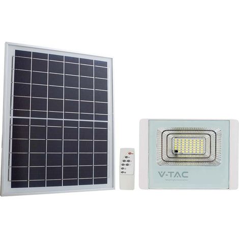 V-TAC VT-200W Faro LED con Pannello Solare 40W e Batteria LiFePO4 + telecomando Colore Bianco 6400K IP65 - 10414 (1/5)