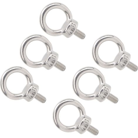 Lot de 10 boulons à œillet de levage M6 en acier inoxydable 304 - Accessoires de fixation (1/5)