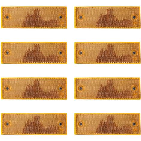 réflecteurs arrière pour camion, panneau de signalisation de sécurité, réflecteur d'avertissement-14.5X4.5cm-Orange (1/3)