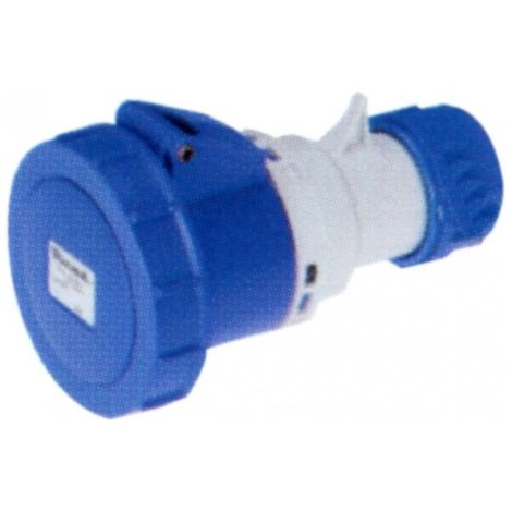 PRESA IEC 16A 2 POLI CON TERRA 220V IP67 BLU