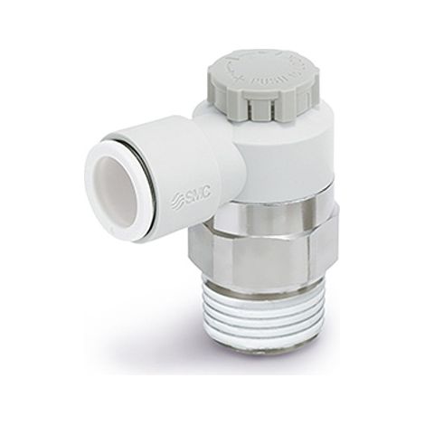 Raccord silencieux et réducteur d'échappement SMC AS2, G 1/8, 8mm ( Prix pour 1 )