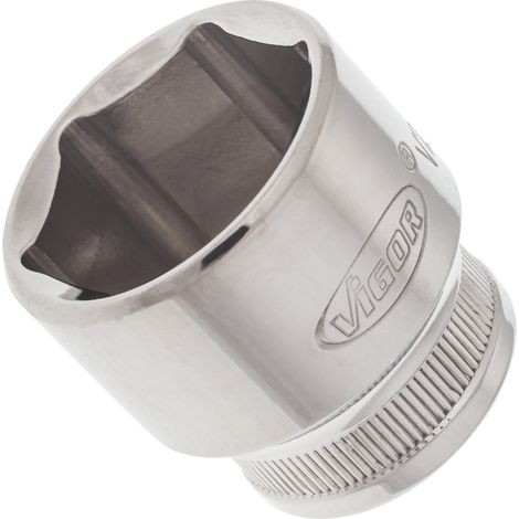 VIGOR Innenvierkant Antrieb 10 = 3/8 Zoll Steckschlüssel-Einsatz Außensechskant-Profil V2261N ∙ Vierkant hohl 10 mm (3/8 Zoll) ∙ Außen-Sechskant Profil ∙ 24 ∙ Gesamtlänge: 30 mm (1/3)