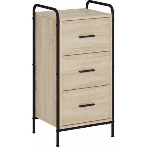 Aparador Roble Sonoma 97 x 33 x 81 cm Madera de ingeniería vidaXL (1/5)