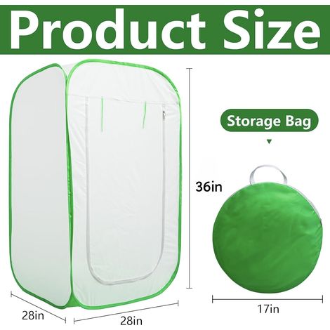Tente filet pop-up de protection, cage anti-nuisibles pour plantes, fruits et légumes au jardin, Composition : 70 × 70 × 90 cm, Couleur : liseré vert (1/5)