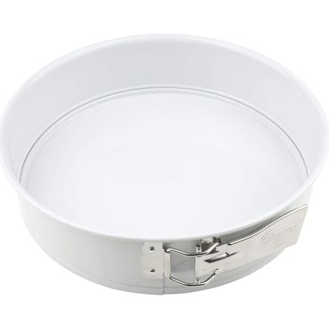 Dr. Oetker Teglia apribile Ø 26 cm White Christmas Baking, stampo rotondo con rivestimento antiaderente, stampo di alta qualità, stampo in lamiera d'acciaio, forma versatile (colore bianco) (1/2)