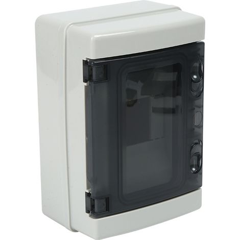 JSSEVN - Caja de distribución de montaje en superficie, 1 fila para 24 módulos, 112,5 x 286 x 340,5 mm, IP40 - Caja eléctrica de ABS blanco - Armario eléctrico (1/5)