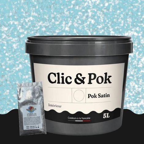 Peinture Effet Pailleté pour Murs & Plafonds - POK PAILLETTE - 5L - Tahiti (1/4)