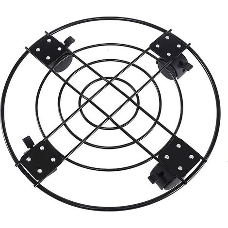 Support à plantes roulant de 33 cm (13 pouces) en fer robuste, avec système de verrouillage, idéal pour l'intérieur et l'extérieur. Vis et écrous inclus.