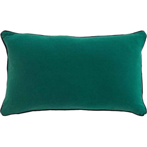 Coussin Déco Uni "Linette" 30x50cm Émeraude
