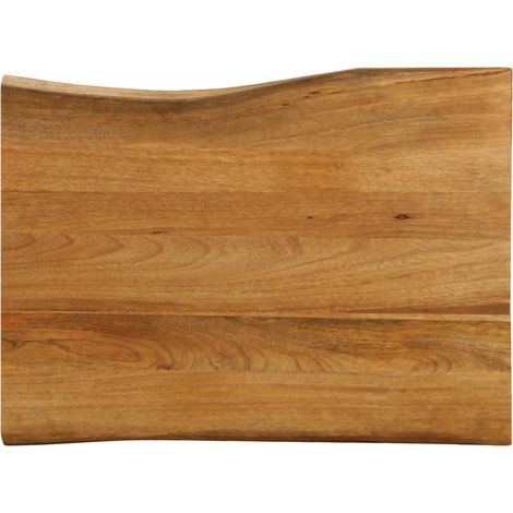 Tischplatte mit Baumkante 80x60x2,5 cm Massivholz Mango (1/5)