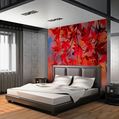 Papier peint érable japonais rouge - 250 x 193 cm