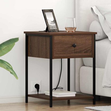vidaXL Armadio da Notte con cassetto Rovere marrone 42 x 41 x 56 cm (1/5)