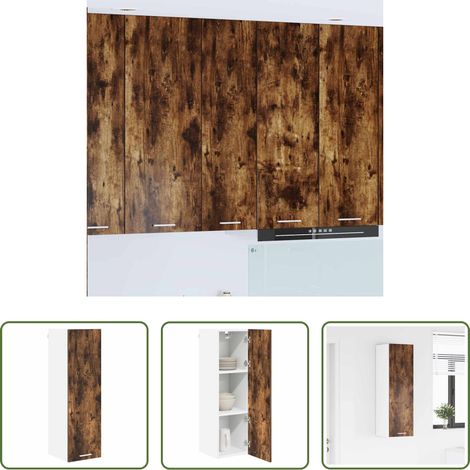 Holzwerkstoff -  Hängeschrank Geräucherte Eiche 30 x 31 x 100 cm Holzwerkstoff (1/5)