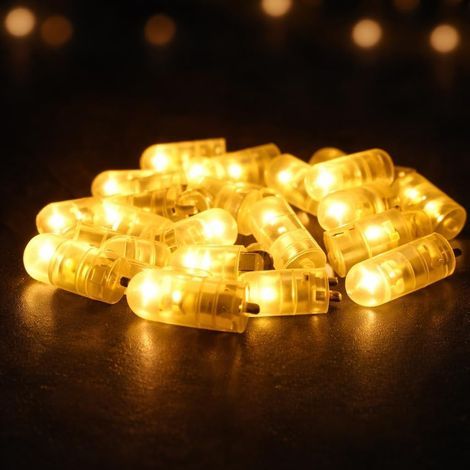 30 Pièces Mini Lampes LED, Blanc Chaud LED Ballons Lumineux Non-Clignotante Lanterne Papier Lumière avec Interrupteur pour Saint Valentin Mariage Fête Anniversaire (1/5)
