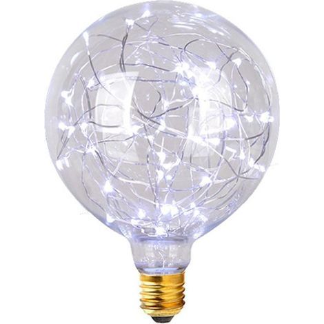 E27 3W LED Bulb, G95 Globe, Vintage Edison Style, Warm White Light, Interior Decoration (1/5)