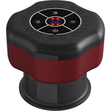 Ventouse électrique massage 6 vitesses aspiration, drainage méridiens, chaleur compressée, sans fil, appareil Gua Sha rouge. (1/5)
