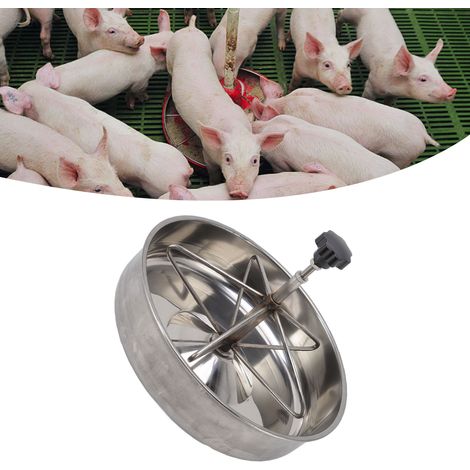 Plaque d'alimentation en acier inoxydable pour porcelets, mangeoire pour animaux de ferme, volaille et bétail, outil d'alimentation L (1/5)
