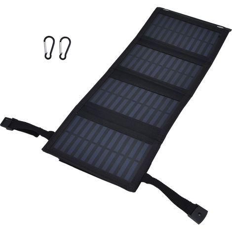 Chargeur solaire 20 W 2 A 5 V à haut taux de conversion, sac pliable 4 pouces avec sortie USB, chargeur solaire étanche pour téléphone portable (1/5)