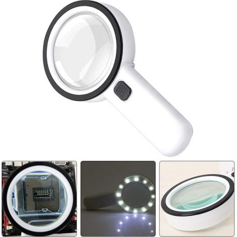Loupe - Non-cerclée - 30X - 12 LED - Haute Puissance - Pour Adultes-Ywey (1/5)