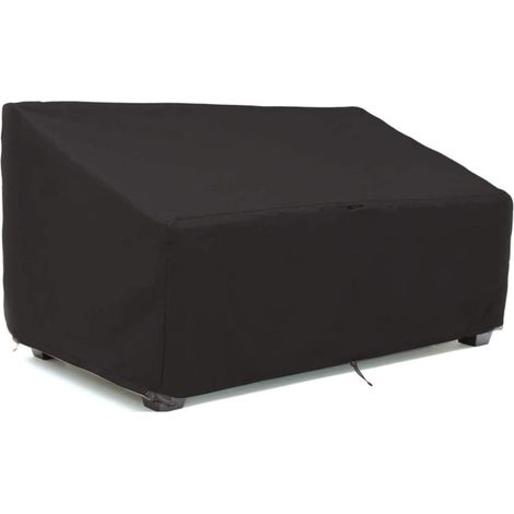 Housse de mobilier de jardin-210D-housse de banquette de jardin cour extérieure-anti-pluie et crème solaire-2 places 134×66×89cm (1/4)