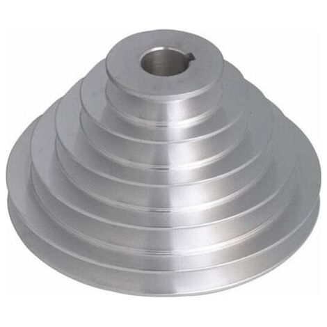 Poulie en aluminium à 5 plis – Diamètre intérieur 19 mm – Diamètres extérieurs 54-150 mm – Pour courroies trapézoïdales type A (1/4)
