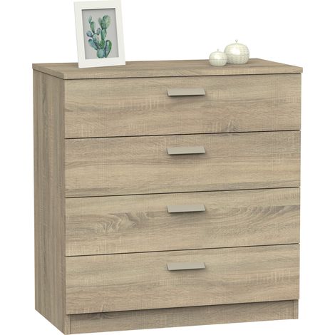 Commode Meuble de rangement coloris Cambrian - Hauteur 78 x Longueur 74 x Profondeur 40 cm -PEGANE- (1/3)