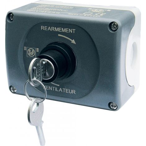 Boîtier de réarmement à émission avec clé 24 volts ou 48 volts S&P (UNELVENT) 710005
