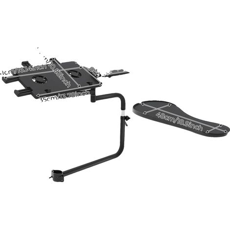 Supporto per laptop, altezza regolabile, doppie ventole di raffreddamento, nero (1/2)