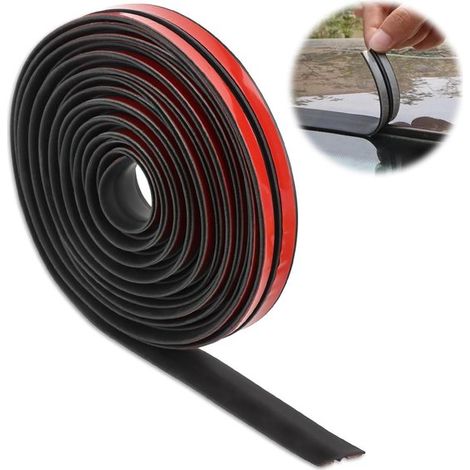 Türdichtung für Autos 4 m universelles selbstklebendes Gummiprofil Fensterkleber Fensterprofil Dichtungsband schwarzes Türprofil für Türrahmen (1/2)