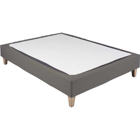 Cache-sommier coton jersey taupe 140x190 à 150x200