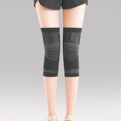 Genouillère de Compression pour Sport Course à Pied Basketball Volley Protection Articulaire Noir (1/5)