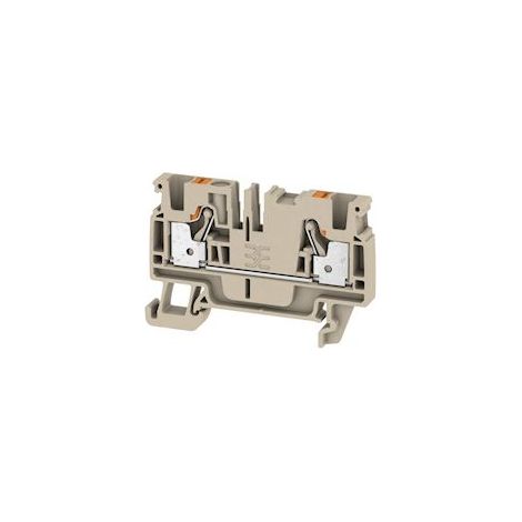 bloc de jonction de passage - a2c - push in - 4 mm2 - 800v 32a - beige foncé - weidmuller 2051180000