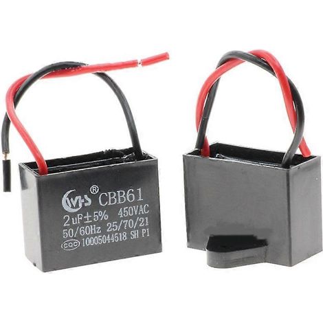 Condensateur de démarrage pour ventilateur CBB61 1,5 µF/450 V (1/4)