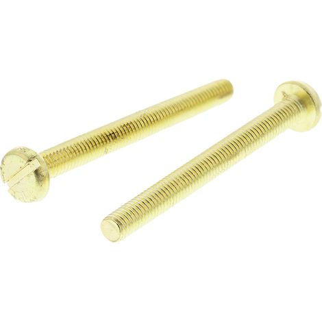 Vis à métaux RS PRO M5 à tête Cylindrique fendue en Laiton, 50mm ( Prix pour Sachet de 100 )