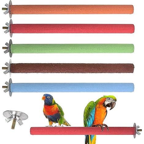 5 Pcs 1.5 20 Cm Perchoir Pour Perroquet, Bton Griffes Color Pour Perroquet, Jouet Griffes Pour Cage Oiseaux, Bton Gratter Pour Oiseaux, Perr (1/5)