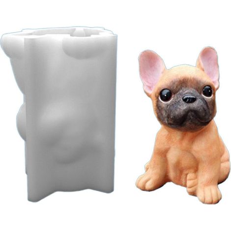 Moule en résine époxy 3D pour chien, moule en résine pour chiot mignon, moules pour décoration de maison ou de voiture à faire soi-même (1/5)