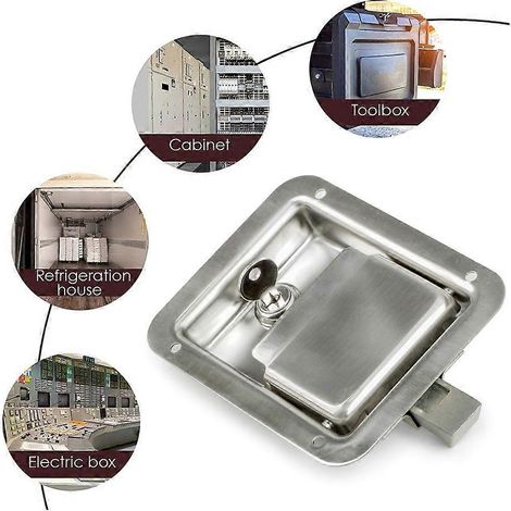 Verrous de porte pour coffre à outils, verrou de porte pour boîte de distribution, pour camion, remorque, bateau (1/4)