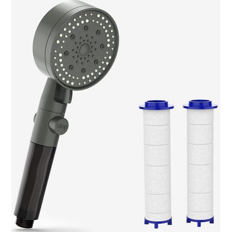 Handbrause mit Filter & Pause-Funktion, 5 Strahlarten, 3 Ersatzfilter (1/5)