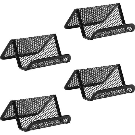 Support Pour Cartes De Visite - En Maille Métallique - 10.5 x 8 x 5.6 cm - Pour Bureau Clinique Magasin - Lot De 4 (1/5)